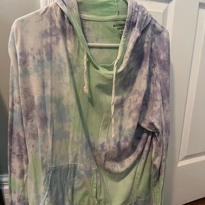 Red dress tie dye lounge set